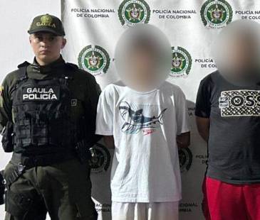 Las autoridades presentaron las capturas de los miembros de la banda los Alhamel. <b><span class="mln_small-caps_mln">/ FOTO: CORTESÍA POLICÍA ANTIOQUIA</span></b>
