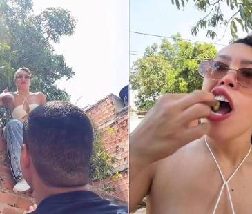 El divertido momento vivido por Ana del Castillo fue compartido en redes sociales. FOTO: @VALLENATOMUNDOOO