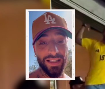 El paisa aprovechó para saludar a los hinchas colombianos y argentinos. /FOTO: CAPTURA DE PANTALLA