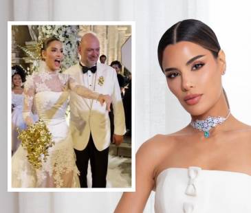 La exreina se casó con un millonario empresario neerlandés en una boda de lujo en la Ciudad Amurallada. FOTOS: @UCKERANDROA.CO Y @STILO.MODA.TENDENCIAS IG.