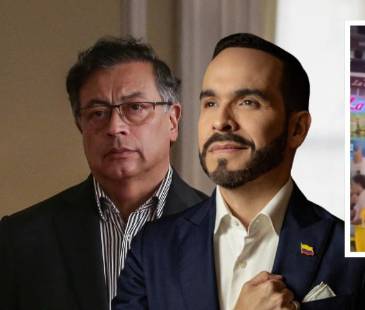 En la 70, en Medellín, celebraron el cambio de Gobierno. Gustavo Petro finaliza y De la Espriella inicia su mandato. FOTOS: COLPRENSA Y PULSO NARIÑO 