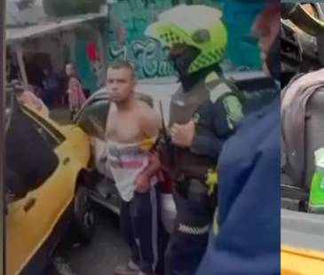 El hombre fue capturado en el lugar. FOTO: TOMADA DE VIDEO