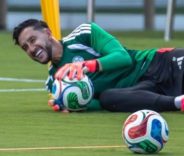 Camilo Vargas entrenando con la Selección Colombia. FOTO: JUAN ANTONIO SÁNCHEZ - ENVIADO ESPECIAL