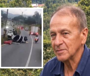 Luis Carlos Zapata García, el adulto mayor que falleció arrollado por un vehículo en la autopista Medellín-Bogotá. FOTO: REDES SOCIALES