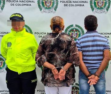 Julia del Carmen Pérez Pérez y Jesús María Torreglosa Polo, implicados en la muerte de un hombre en Urabá. FOTO: FISCALÍA 