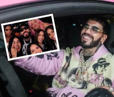 El carro en el que aparece el cantante, dicen sus seguidores, sería de Yailin, una de sus exparejas. FOTOS: INSTAGRAM @ANUEL