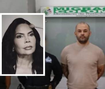 María del Pilar Zea Cobo (detalle) y su presunto asesino alias Nea Arias (fondo). FOTO: IG @PIPECALDERON Y FISCALÍA 