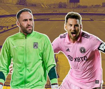 Estadio Atanasio Girardot, David Ospina y Lionel Messi. FOTOS: archivo El Colombiano, IG @d_ospina1 y @LeoMessi