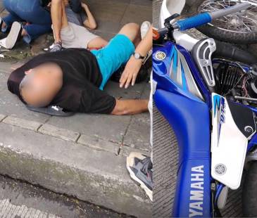 Accidente por piques ilegales en Manrique. FOTO: CORTESÍA DENUNCIAS ANTIOQUIA