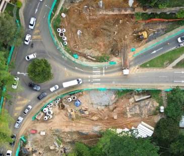Programan cierre en la carrera 35, en El Poblado. FOTO: ALCALDÍA DE MEDELLÍN 