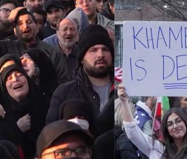 Mientras en algunas zonas de Irán hay manifestaciones en contra de EE. UU. e Israel, iraníes en otros países celebran. FOTOS: CAPTURA DE VIDEO FRANCE 24