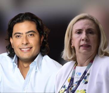 Nicolás Petro y exfiscal Lucy Marcela Laborde Betancourt. FOTOS: REDES SOCIALES Y ZONA CERO