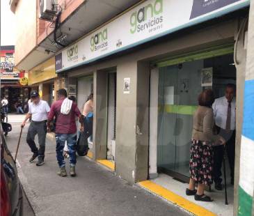 El adulto mayor murió en una sede de Gana cercana al parque de Bello. FOTO: LAURA ROSA JIMÉNEZ VALENCIA