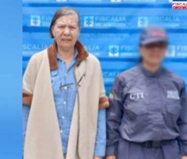 La mujer ya había sido condenada por un hecho similar. FOTO: CORTESÍA FISCALÍA GENERAL DE LA NACIÓN 