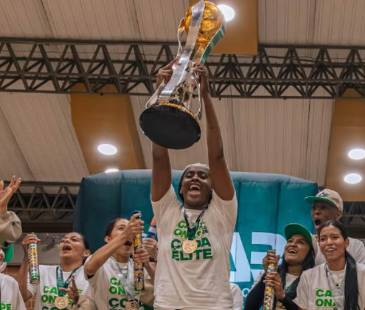TdeA campeón de la Copa Élite de Baloncesto Femenino en Medellín. FOTO: CORTESÍA TDA