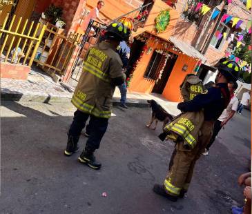 Explosión en San Antonio de Prado. FOTO: JAC CANTARRANA 