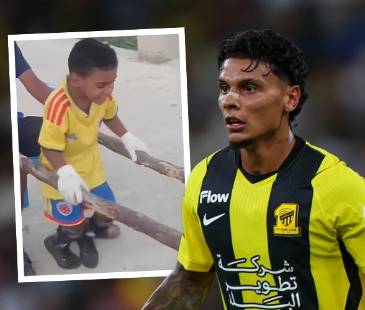 El futbolista antioqueño se conmovió con la historia de los mellizos cartageneros. FOTO: GETTY Y CAPTURA DE VIDEO