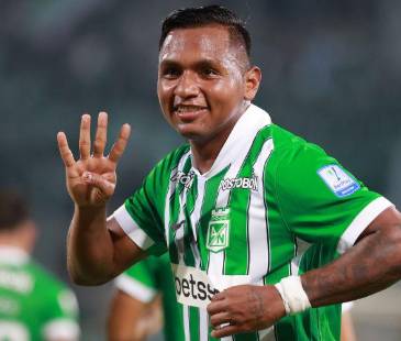 Alfredo Morelos volvió a inspirarse y con su doblete le dio el triunfo a Nacional. FOTO: ARCHIVO - MANUEL SALDARRIAGA QUINTERO