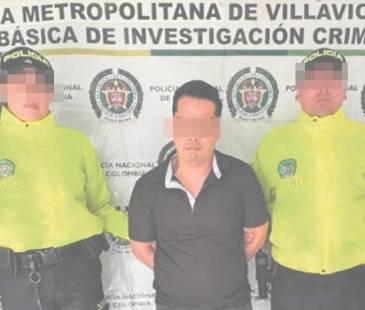 Captura alias Jorge. FOTO: CORTESÍA POLICÍA