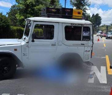 Accidente la vía Guarne-Aeropuerto. FOTO: MI ORIENTE