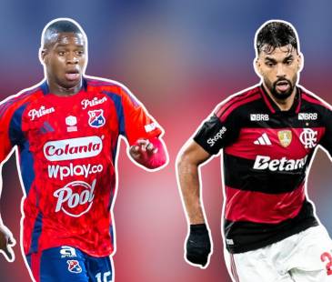 El volante Halam Loboa (izq.) es el jugador mejor cotizado del Medellín y Lucas Paquetá (der.) es el jugador mejor tasado del Flamengo, vigente campeón de la Libertadores. FOTOS: JUAN ANTONIO SÁNCHEZ E INSTAGRAM @lucaspaqueta