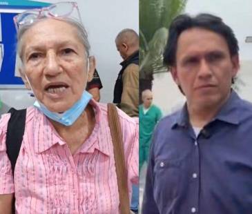 Cecilia Quintero (Q.E.P.D.) y su hijo Edison Rojas. FOTOS: CAPTURA DE VIDEO JORGE EMILIO GONZÁLEZ Y BLU RADIO