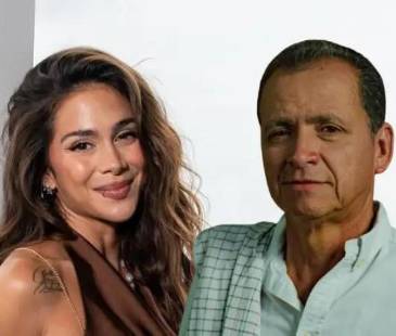 Greeicy Rendón y su papá Luis Alberto. FOTO: REDES SOCIALES