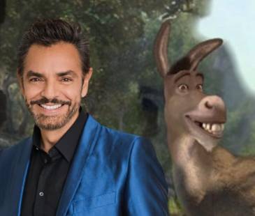 Eugenio Derbez (izq.) y Burro. FOTOS: X EUGENIO DERBEZ E INSTAGRAM SHREK