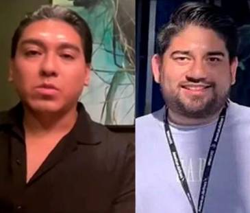 Ernesto Carranza (izquierda), pareja del auxiliar de vuelo Eric Gutiérrez (derecha). FOTOS: CAPTURA DE VIDEO TELEMUNDO