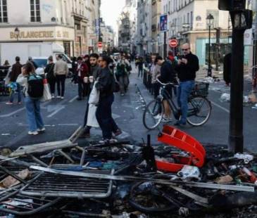 Así se ven las calles en Francia. FOTO: TOMADA DE X @LATRIBUNAHN
