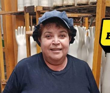 Navis Gallego Orrego labora en la sede de Latexport de Guarne, municipio en el que también reside. FOTOS: CORTESÍA