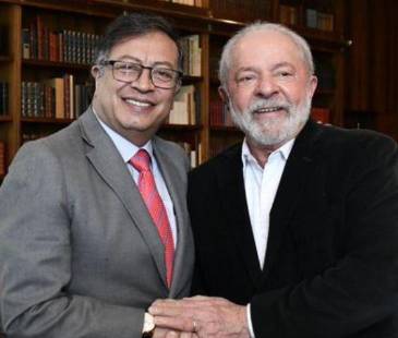 Luiz Inácio Lula da Silva destacó que fue Colombia el país que más visitó durante el mandatario de Gustavo Petro. FOTO: X @PETROGUSTAVO