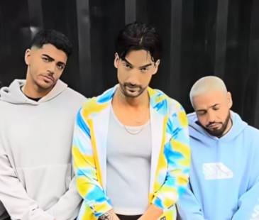 Jay Torres (segundo de izquierda a derecha) junto a parte del elenco de ‘La Reina del Flow’. FOTO: @JAYTORRES.PR