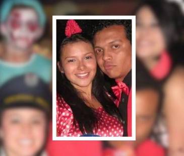 Al fondo, la tan recordada fiesta de Halloween. Al centro, Laura Moreno y Luis Andrés Colmenares. FOTOS: REDES SOCIALES