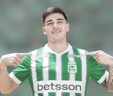 El futbolista argentino Elías Cabrera, nuevo jugador de Atlético Nacional. FOTO: ATLÉTICO NACIONAL