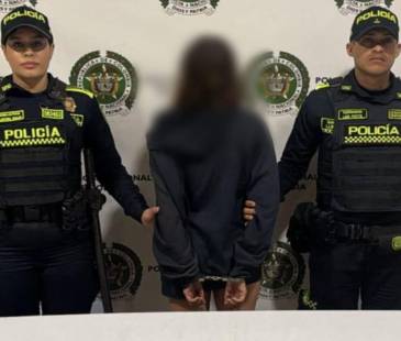 La mujer capturada por el asesinato del marido tiene 27 años y es oriunda de Corozal, Sucre. FOTO: POLICÍA NACIONAL