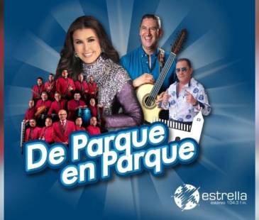 Arelys Heano, Gildardo Montoya Jr., El Combo de las Estrella y Heredero son los invitados para esta versión de “De parque en parque”. FOTO: ESTRELLA ESTÉREO