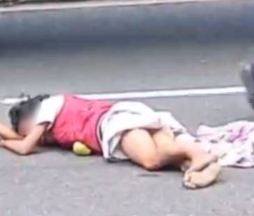 Habitante de calle fue atropellada en Medellín. FOTO: CORTESÍA DENUNCIAS ANTIOQUIA