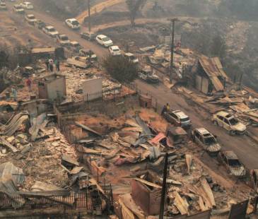 Incendio en Chile. FOTO: GETTY IMAGES