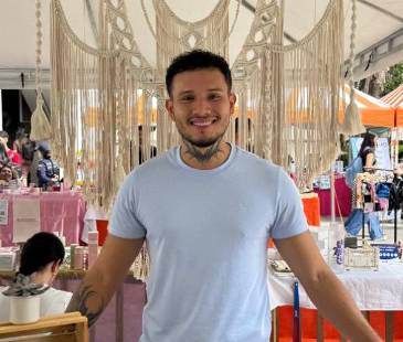 Alexánder Méndez emprendedora macramé. <b><span class="mln_small-caps_mln">/FOTO: ALEXÁNDER MÉNDEZ</span></b>