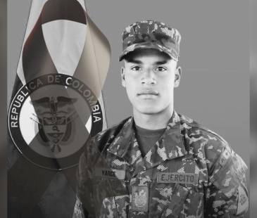 Él era el soldado Yarlin Arcángel Yarce Lopera. FOTO: EJERCITO NACIONAL