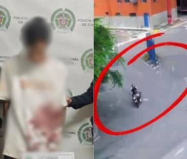 El capturado y el momento de la fuga. FOTOS: POLICÍA NACIONAL Y CAPTURA DE VIDEO