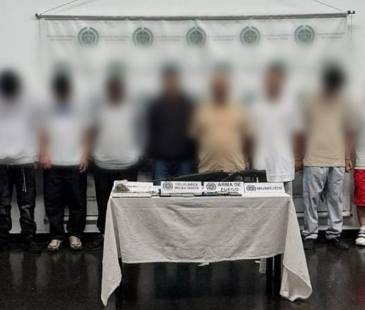 Capturados 17 integrantes del grupo delincuencial organizado Pachelly. FOTO: POLICÍA METROPOLITANA VALLE DE ABURRÁ