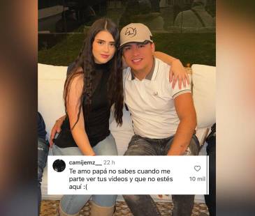 Yeison Jiménez y su hija Camila. FOTO: REDES SOCIALES