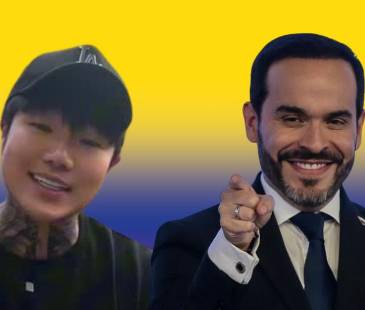 El influenciador Zion Hwang<span class="mln_small-caps_mln"> hizo un video y el presidente Abelardo de la Espriella no lo dudó en responder. FOTOS: INSTAGRAM Y COLPRENSA </span>