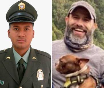 Ellos eran el patrullero Wilder Alexánder Romo Durango y el líder ambiental Mauricio Valencia Sánchez. FOTO: ARCHIVO - CORTESÍA