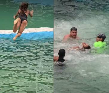 Momento en el que se produjo el incidente. FOTOS: TOMADAS DE INSTAGRAM @LINDANICOLLGOMEZMUNOZ