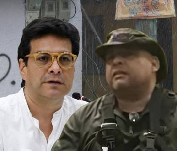 Danilo Rueda, ex alto comisionado para la Paz (Izq.), habría entablado conversaciones con alias Jerónimo, comandante del Clan del Golfo (Der.). FOTOS: ARCHIVO RÓBINSON SÁENZ (FONDO), COLOMBIA INFORMA (DANILO RUEDA) E INFOBAE (ALIAS JERÓNIMO).