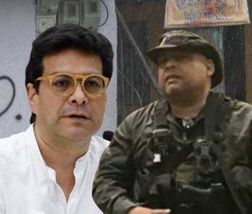 Danilo Rueda, ex alto comisionado para la Paz (Izq.), habría entablado conversaciones con alias Jerónimo, comandante del Clan del Golfo (Der.). FOTOS: ARCHIVO RÓBINSON SÁENZ (FONDO), COLOMBIA INFORMA (DANILO RUEDA) E INFOBAE (ALIAS JERÓNIMO).