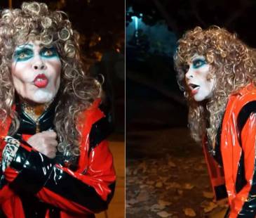 Así se ve La Tigresa del Oriente en su versión de ‘Thriller’. <b><span class="mln_small-caps_mln">/FOTOS: CAPTURAS DE VIDEO</span></b>